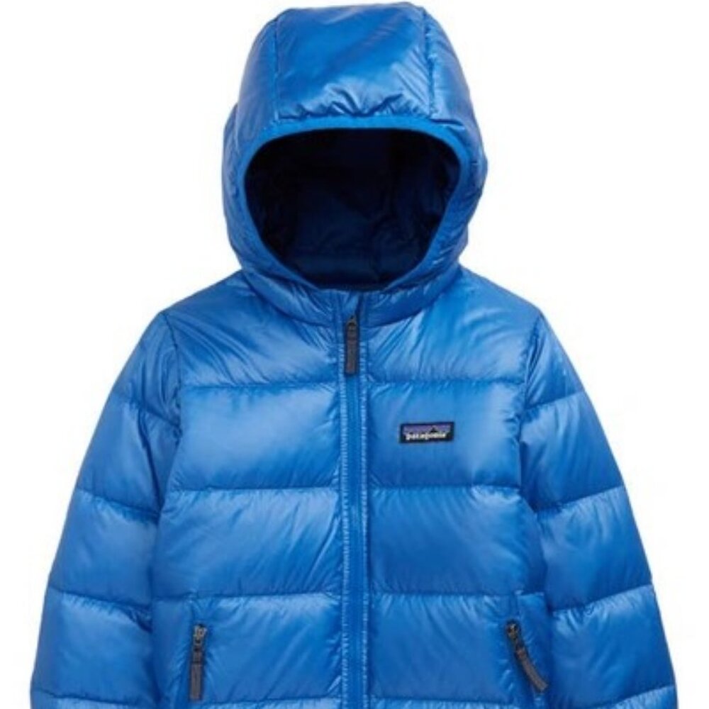 Patagonia Hi-loft down Blue Puffer Jacket with hood
